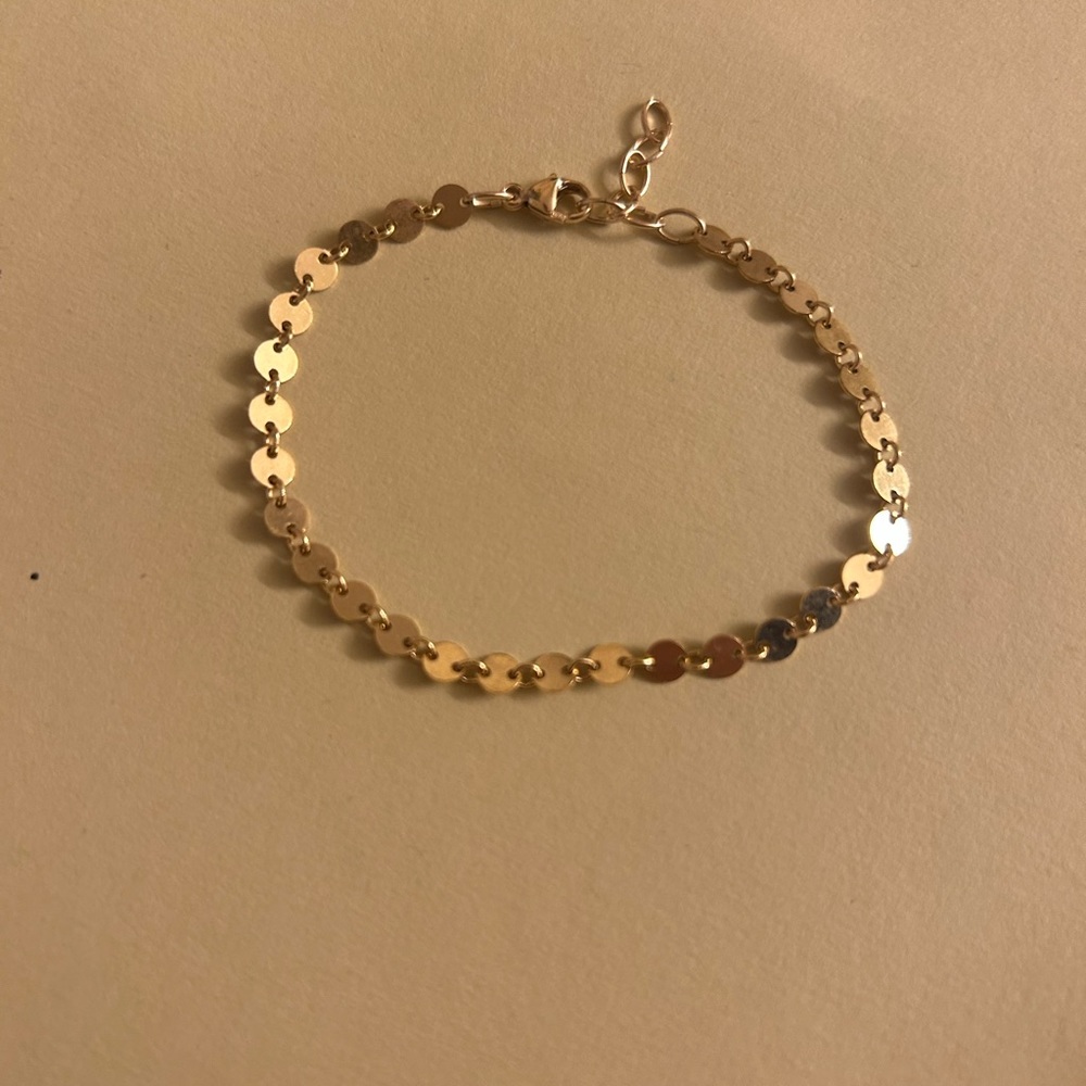 Gold disc bracelet